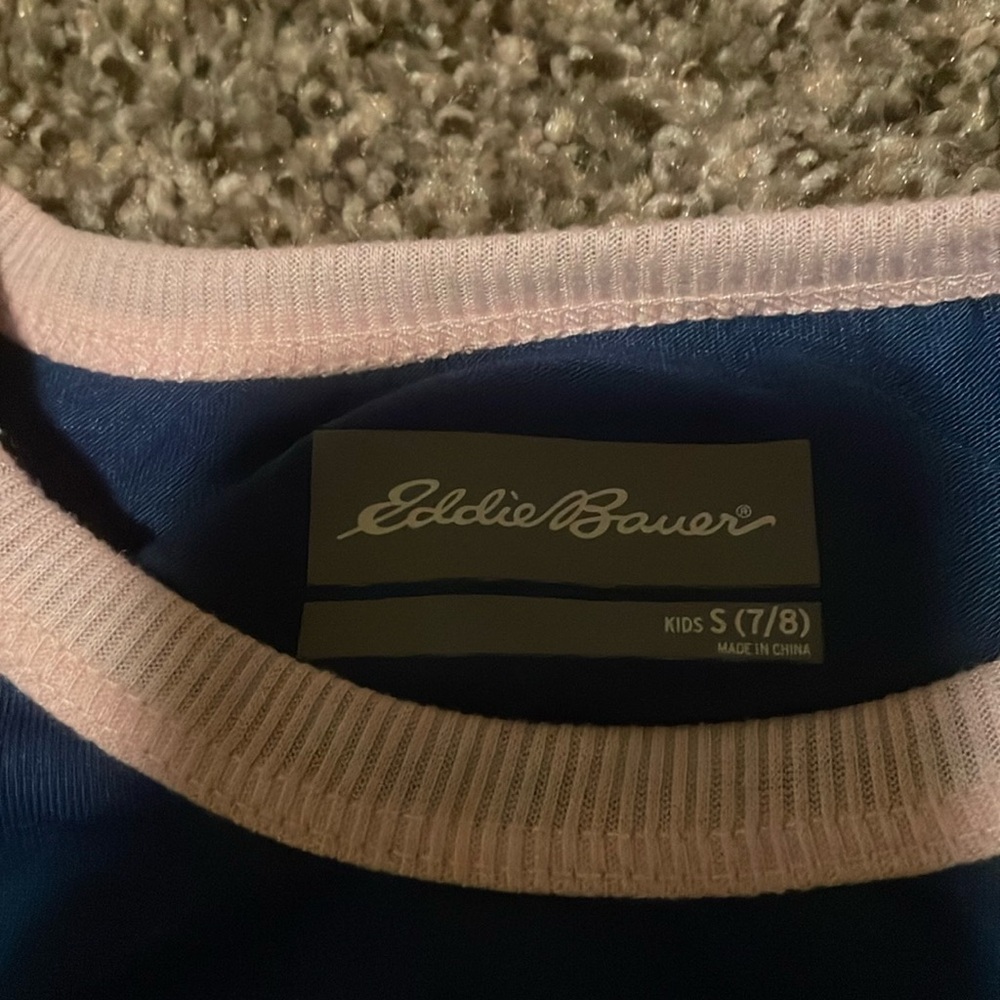It’s a blue long sleeve pj shrit